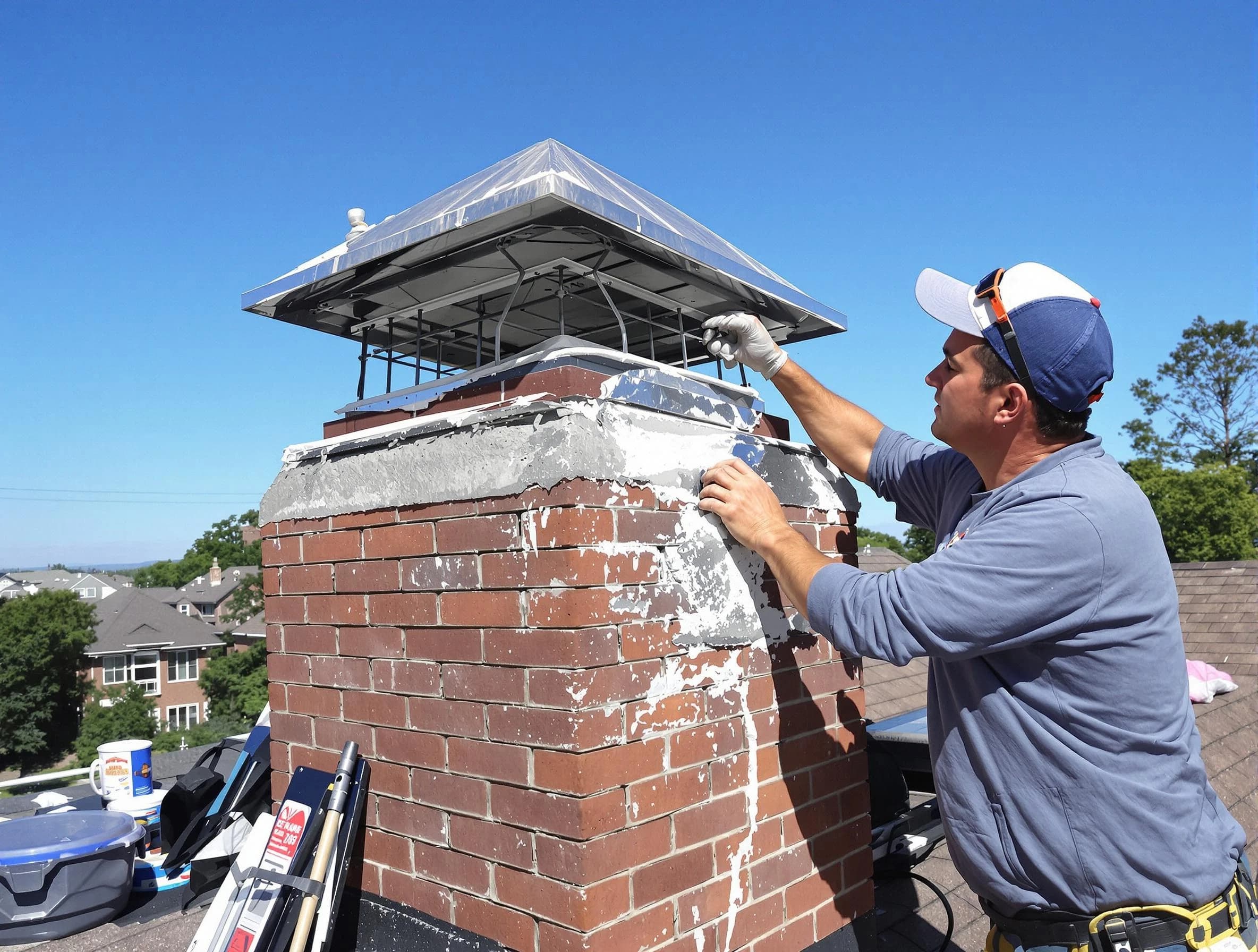Chimney Crown Services service in Mountain Park, GA